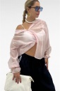 camicia con bottoni reali trasparente